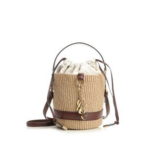 Chloe' Women Chloé Charms Basket Bag In Natural Fibres